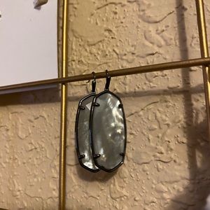 Kendra Scott Faceted Gunmetal drop earrings